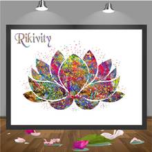 Rikivity Original Lotus Flower Yoga Symbol poster prints Wedding wall art canvas painting Buddha Picture Home Decoration sticker 2024 - buy cheap