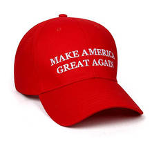 Boné unissex make america great again, chapéu de beisebol, donald trump, chapéu feminino, algodão ajustável, vermelho, dropshipping 2024 - compre barato