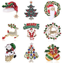 1Pcs Christmas Tree Animal Santa Claus Brooches for Women Merry New Year Pins Gift Sweater Dress Accessories Jewelry 2024 - buy cheap