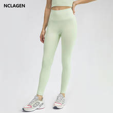 NCLAGEN  Yoga Pants Hip Lifting Sport Leggings Women Fitness Elastic High Waist NO FRONT SEAM Thread Squat Proof  GYM Tights 2024 - buy cheap