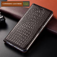 Crocodile Pattern Genuine Leather Case For XiaoMi Poco F1 F2 M2 X2 X3 NFC C3 M2 M3 Pro Magnetic  Flip Cover 2024 - buy cheap