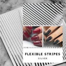 5 Colors Flexible Stripe, 5sheets/lots Chrome Tape, 3D Stripe tape Stickers, Nails Stripes Metallic self adhesive Nail Stickers 2024 - buy cheap