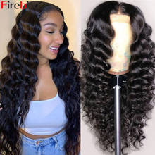 FireBird Loose Deep Wave Lace Front Wig 28 30 Inch Indian Loose Deep Wave Lace Closure Wig Remy Loose Deep Wave Human Hair Wig 2024 - buy cheap
