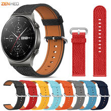 Ремешок кожаный для Huawei Watch GT2 Pro, сменный Браслет для наручных часов Huawei Honor Watch GS Pro/Honor Magic Watch 2 46 мм, 22 мм 2024 - купить недорого