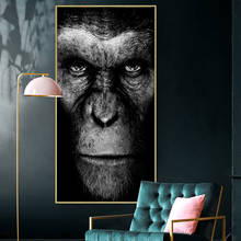 Modern Black Gorilla Monkey Canvas Painting Scandinavian Posters and Prints Wall Art Picture for Living Room Home Decor Cuadros 2024 - buy cheap