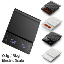 3kg / 0.1g Household Electric Scale Portable Drip Coffee Scale with Timer Electronic Weighing Bar Kitchen High Precision LCD 2024 - buy cheap