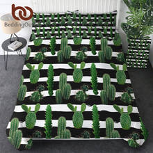 BeddingOutlet Tropical Cactus Bedding Set Succulents Duvet Cover Set Green Plant Flower Bed Cover Arrow Botanical Home Textile 2024 - buy cheap