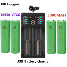 100% New original 3.7V 3000 MAH Li ion 18650 battery for SONY us18650 vtc6 3000 mah 18650 battery 3.7V +1pcs Battery charger 2024 - buy cheap