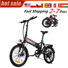 350W Folding Electric Bike Ebike, 20 Inch Electric Bicycle with 36V 8Ah Removable Lithium-Ion Battery, Ebike with 7 Speed Gears 2024 - buy cheap