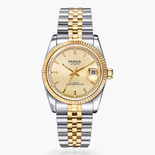 Parnis 36 мм мужской роскошный бренд часов золотые автоматические часы для мужчин сапфировое стекло Алмаз Нержавеющая браслет Relogio Masculino 2024 - купить недорого