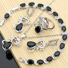 925 Sterling Silver Costume Jewelry Sets Black Zircon Earrings Animal Monkey Jewelry for Women Necklace Sets Dropshipping 2024 - buy cheap