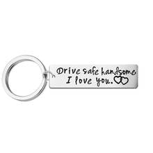 Stainless Steel Drive Safe Handsome I Love You Letter Engraved Keychain Keyring Valentine's Day Present For Boyfriend 2024 - buy cheap