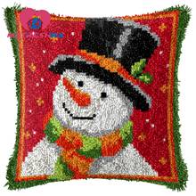 Christmas latch hook cross-stitch pillow latch hook kits embroidery carpet do it yourself embroidery pillow Foamiran for crafts 2024 - buy cheap