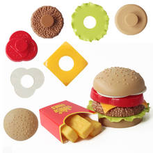 Brinquedos de comida de simulação para crianças, conjunto de brinquedos miniatura de cozinha para hambúrguer, batatas fritas e outros educativos 2024 - compre barato