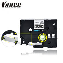 Yance-impresora de etiquetas adhesivas tze 345 tze345 tz345 tz 345, cinta fuerte Compatible con brother, blanco y negro, TZe-345 2024 - compra barato