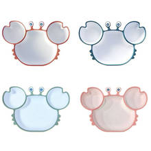 Baby Silicone Dining Plate Cartoon Crab Shape Toddler Kid Training Tableware Kid Food Feeding Non-Slip Divided Plate Bowl Dishes 2024 - buy cheap