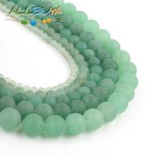 Piedras de minerales naturales para fabricación de joyas, cuentas de Aventurina verde mate, accesorios de pulsera, venta al por mayor 2024 - compra barato