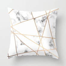 Marble Texture Pattern Series Polyester Pillow Case Decorative Pillowcase Cushions for Cojines Decorativos Para Sofa 2024 - buy cheap