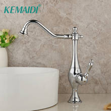 KEMAIDI  Luxury Chrome Polish Kitchen Faucet Cold & Hot Mixer Tap Nickel  Plated Sink Faucet Vegetable Washing Solid Brass Tap 2024 - buy cheap
