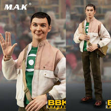 En Stock para colección, 1/6 soldados masculinos BBK BBK06 Genius Scientist Sheldon, 2 cabezas esculpidas, conjunto completo para regalos de Fans 2024 - compra barato