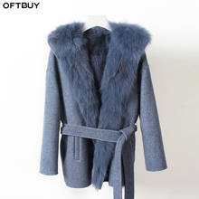 OFTBUY 2021 New Winter Jacket Women Real Fur Coat Natural Fox Fur Outerwear Wool Outerwear Belt Thick Warm Removable Streetwear 2024 - buy cheap