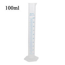 Cilindro de medición de plástico para laboratorio, cilindro de medición de 100 Ml para laboratorio, escuela, educación, uso doméstico 2024 - compra barato