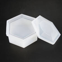 Transparent Silicone Mold Hexagon Jewelry Necklace Storage Box Mold Resin Casting Mould DIY Craft Tools 2024 - buy cheap