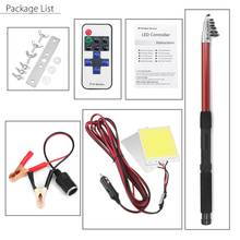 12v dc 2 placas de pesca com luzes de led, vara de pesca 3.75 metros, cor branca cob, luz de acampamento, jardim de rua, novidade de iluminação