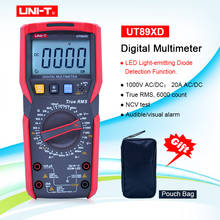 Testador digital com multímetro, ut89 xd, trms, ac, dc, amperímetro, capacitância, resistência de frequência, teste com led 2024 - compre barato