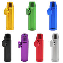 1pc 16mm x 47mm plástico/19mm x 53mm metal snuff dispenser bala foguete snorter sunff sniffer 2024 - compre barato