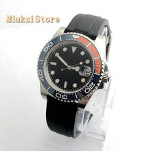 Relógio mecânico de luxo masculino, 40mm, mostrador preto, moldura cermaic, vidro de safira, luminoso, relógios automáticos para homens 2004-8 2024 - compre barato