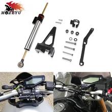 MT-09 FZ-09 Motorcycle CNC Stabilizer Steering Damper with Mounting Bracket Kit For YAMAHA MT09 FZ09 2013-2016 2017 2018 2019 2024 - buy cheap
