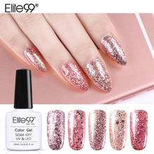 Elite99 10ml Rose Gold UV Gel Nail Polish Glitter Sequins Soak Off UV Gel Varnish Nude Color Nail Gel Polish DIY Nails Lacquer 2024 - buy cheap