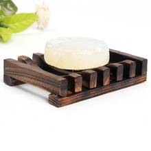 Soap Dish Bathroom Accessory Retro Wood Sink Deck Mount Hollow Out Soap Dish Holder Shelf organizer box 2024 - buy cheap