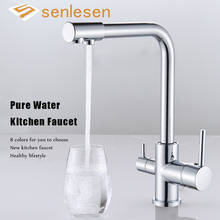 Senlesen Purified Kitchen Faucet Dual Spout Dual Control Purification Tap Deck Mount Hot and Cold Water Kicthen Sink 2024 - buy cheap