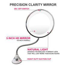 Dropshipping LED Mirror Makeup Mirror with Led Light Vanity Mirrors Rotating Cosmetic Miroir 10X Magnifying Mirrors Light 2024 - buy cheap