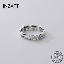 INZATT Real 925 Sterling Silver Elephant Adjustable Ring For Fashion Women Party Punk Fine Jewelry Minimalist Animal Accessories 2024 - buy cheap