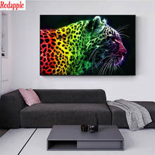 5D DIY Diamond Painting Abstract animal art, colorful leopard  Full Square Round Drill Embroidery Cross Stitch  gift Home Decor 2024 - buy cheap