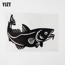 Yjzt 14.2cm × 10.4cm diversão pesca peixe vinil carro adesivos animais marinhos decalque 13d-1090 2024 - compre barato