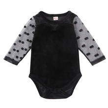 Princess Infant Baby Clothes Lace Velvet Long Sleeve Round Neck Romper Jumpsuit Overalls Baby Girls Clothing Outfit 0-18M 2024 - buy cheap