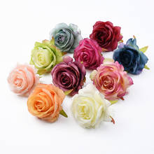 10 Pieces Wholesale Artificial Flowers Diy Bride Brooch Silk Roses Head Wedding Decorative Flowers Wall Fake Plants Home Decor 2024 - buy cheap