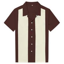 Camisas de manga corta ST108 L-3XL para hombre, ropa de talla grande, Blusa de algodón, camisa Vintage marrón 2021 2024 - compra barato