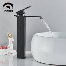 Shinesia Matte Black Basin Faucet Single Handle Bathroom Mixer Tap Deck Mounted Brass Hot Cold Water Tap Basin Sink Mixer Crane 2024 - buy cheap