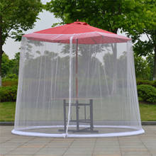 Outdoor Circular Patio Umbrella Mosquito Netting Mesh Screen with Zipper Patio Tables Picnic Net Cover 2024 - buy cheap