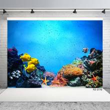 Sea World Seabed Fish Vinyl Photography Backdrop Decor Baby Shower Child Newborn Portrait Background Photocall Photo Studio Prop 2024 - buy cheap