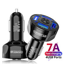 7A 48W 4 Ports USB Car Charger For iphone 11 pro Fast Charging Multi-Port QC 4.0 3.0 Quick Charge Mobile Phone Adapter in Car 2024 - buy cheap