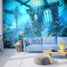 Custom Any Size Mural Wallpaper Modern Simple Fantasy Underwater World Creative Wall Papers Kid's Bedroom Living Room Home Decor 2024 - buy cheap