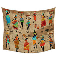 Mulher africana dança cultura vaso parede pendurado decoração colcha colcha cama cortina folha toalha lance janela cortina 2024 - compre barato