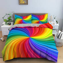 3D Printing Rainbow Geometric Bedding Set Luxury Colorful Duvet Cover Comforter Cover Home Textiles Stylish Multiple Size 2024 - buy cheap