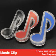 20pcs Multi Color Book Note Clip Plastic Piano Music Book Page Clip Folder Clip Photos Tickets Notes Letter Paper Clip 2024 - buy cheap